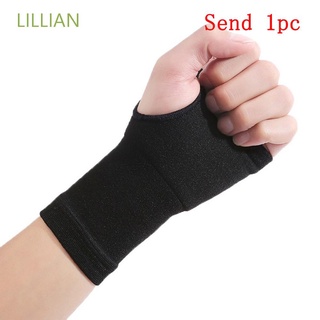 LILLIAN Nylon Wrist Support Elastic Arthritis Support Gloves Carpal Tunnel Splint Support Sprain Strain Gym Pain Relief Hand Palm Brace Gloves/Multicolor