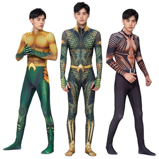 💖✨Ready Stock👙✨HalloweenDCMovie Children Adult Play The King of the SeaCosplayOne-Piece Bodysuit Role-Playing Costume
