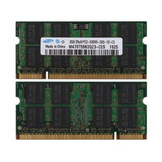 4 Gb (2 X 2) Samsung 2GB 2Rx8 PC2-5300S DDR2 667Mhz 200pin SODIMM Memoria Portátil