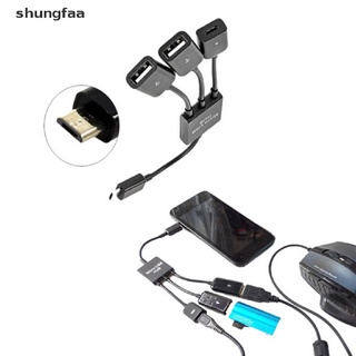 shungfaa 3/4 puertos micro usb de carga de datos otg hub cable para android tablet teléfono mx