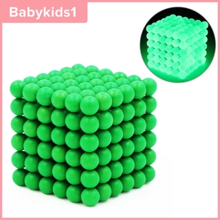 babykids 216 unids/set 3mm bolas magnéticas cubo fluorescente esfera bolas juguete de descompresión