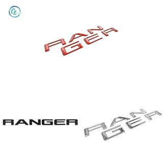 tailgate insertar letras para ford ranger 2019 2020, 3d levantado y calcomanías letras, emblemas de puerta trasera (rojo)