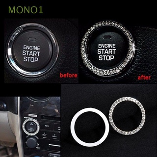 MONO1 Nuevo Circle Accesorios Diamond Anillo del boton de interruptor de arranque SUV Bling Moda Hot La Plata Auto Decoracion
