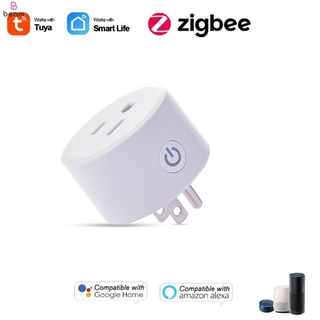 【Ready Stock】❤ Tuya ZigBee Smart Plug US 15A 110-250V Timer Socket Smart Home Wireless Plug Compatible Alexa Google Home Assistant ❤【BEAM】