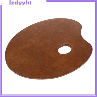 JoyDIY - Paleta de bandeja de pintura de madera para acuarela, óleo, pintura acrílica, arte ovalado