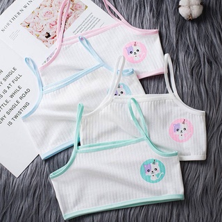 【Ready Stock】Girls' Vest Children's Underwear Teenage girls' developmental cotton bras 8-15 years old
