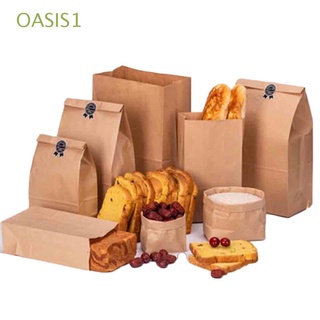 oasis1 10pcs vintage kraft bolsas de papel de boda pan de alimentos bolsa de regalo buffet fiesta favor paquete de hornear suministros de regalo