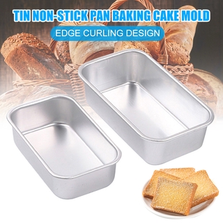 Molde de cocina para tartas de hojalata, aleación de aluminio Rectangular, molde de pan tostado, pan, Muffin, molde para hornear bricolaje, suministros para hornear