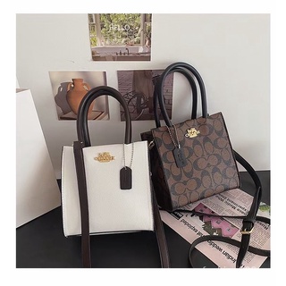 🔥Stock listo🔥Coach leather women's handbag casual outdoor travel small tote bag fashion Cross-body pouch