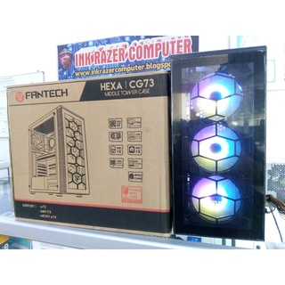 Fantech Hexa CG73 - carcasa para juegos de vidrio templado + 4 ventiladores RGB