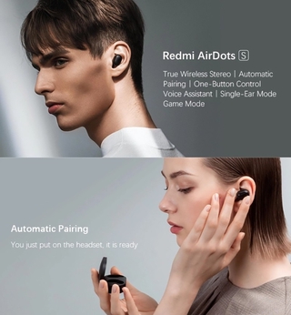 Xiaomi Redmi AirDots 5.0 TWS Bluetooth 5.0 Auriculares MI True Auriculares inalámbricos Basic 2 Modo de juego Enlace automático Control AI (8)