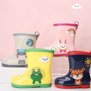 Botas de lluvia de dibujos animados botas de lluvia niños zapatos impermeables para bebé niños y niñas 1Y-7 años