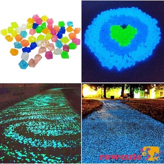 300 Unids/Pack Luminoso Pequeñas Piedras Decoración De Jardín Brillan En La Oscuridad Decorativa Al Aire Libre Tanque De Peces Rocas