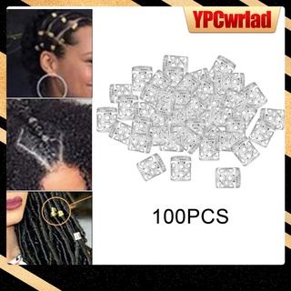 100 hebillas de extensión de cabello sucio multicolor, anillos trenzados dreadlock, clips de decoración para cabello trenzado