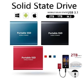 disco duro móvil sx estado sólido 500g/1tb/2tb usb 3.0 2.5 pulgadas disco duro móvil negro rojo azul