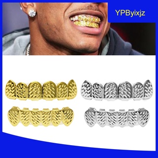 dientes de cobre hip hop dientes parrilla joyería superior o inferior oro/plata