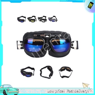 Haiji gafas de motociclismo Anti-UV con correa ajustable estilo Retro proteger los ojos portátil (1)