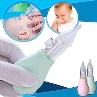 amiable nuevo aspirador de nariz de seguridad de moco absorbente nasal aspirador de silicona rosa moda bebé médico cuidado del bebé nariz limpiador/multicolor (4)