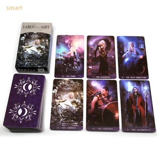 smart 78 Cards Deck Tarot De La Nuit Full English Family Party juego De mesa Oracle Cards astrología adivinación Fate Cards