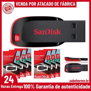 Sandisk Pen Drive 4 Gb/8 Gb/16 Gb/32 Gb/64 Gb/128 Gb Usb2.0 Flash Drive Pendrive/Pendrives Cz50 Classe 10 100 Mb/S