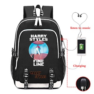 Harry Styles Harry Styles USB Rechargeable Backpack Campus Student School Bag Backpack