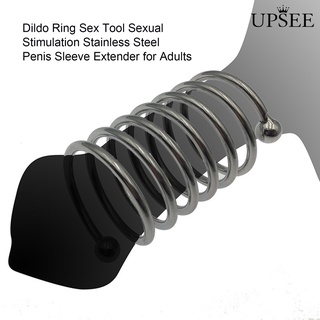 upsee consolador anillo herramienta sexual estimulación sexual acero inoxidable pene manga extensor para adultos