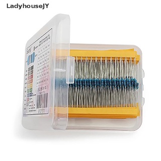 LadyhouseJY 600pcs 1/4W Película Metálica Resistor Kit Set 10R ~ 1M De Resistencias Electrón DIY Venta Caliente