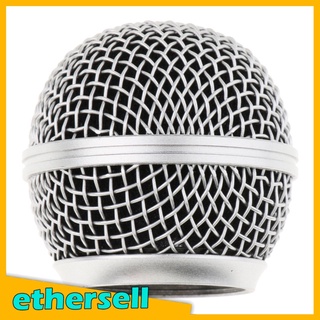 [ethersell] práctico acero inalámbrico alámbrico micrófono reemplazo rejilla de malla bola cabeza