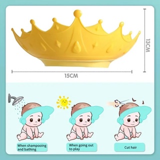 baby shower gorra de dibujos animados corona gorro de ducha lavado gorra de pelo niños champú gorra impermeable protección de la oreja bebé ducha escudo sombrero (7)