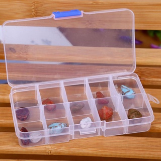 bylstore - caja organizadora de 10 compartimentos de plástico transparente para joyas