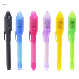 ANGE 6Pcs/Set Invisible Ink Pen Built in UV Light Magic Marker For Pen Safety To Use