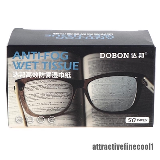 NewHot ACMX 50Pcs Anti-Fog Wipes Glasses Pre-moistened Antifog Lens Defogger Eyeglass Wipes