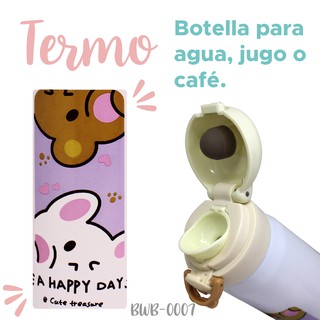 Termo Bonito Para Agua Café Té Metálico Kawaii Animalitos (2)