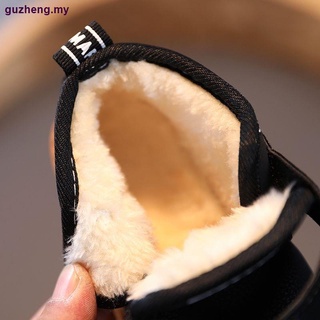 Niños botas más terciopelo engrosamiento bebé de suela suave botas de algodón impermeable antideslizante niñas invierno nieve botas deportivas botas cortas (3)