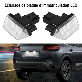 1 par de luz LED de matrícula de 12 v para Citroen C3-C5 Peugeot 206/207/307/308/406/407 (1)
