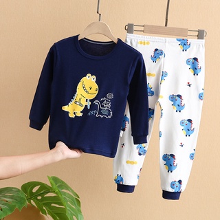 niños pijamas conjunto para moda impreso ropa de dormir conjunto con mangas largas niños algodón conjunto de ropa (5)