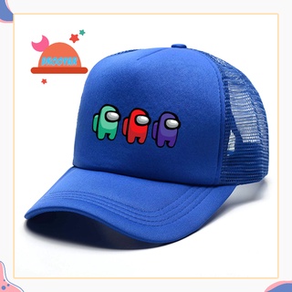 haga niños sombrero de malla de dibujos animados entre nosotros impreso tapas colorido transpirable a prueba de sol sombrero de sol color: azul tamaño: talla única