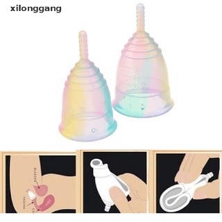 xong copa menstrual suave multicolor de silicona para higiene femenina taza reutilizable