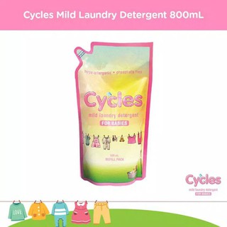 Cycles detergente suave para ropa para bebés 800 ml Pack de recarga/detergente de ropa de bebé