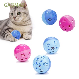 GAOMAO Huella Juguete de gato Hueco Suministros de mascotas Pelota de goma Sonido Con campana pequeña Autoexcitado Perrito|Bola interactiva