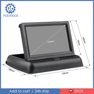 [koo2-9] Universal \" HD plegable Auto coche Monitor retrovisor TFT LCD cámara de respaldo