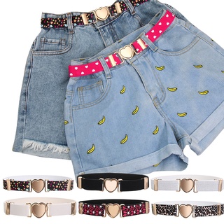 SMARTRL moda cinturón de cintura estiramiento niñas elásticos cinturones corazón cinturón elástico ajustable adolescente vestidos de niños (7)