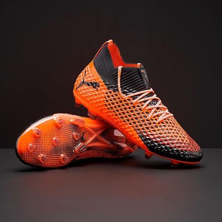 Último zapatos de fútbol importación Puma Future 2.1 Netfit Puma negro impactante naranja - fútbol