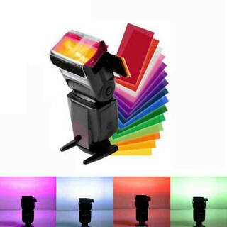 12 juegos de colores Strobist Speedlight Flash difusor Gel filtro SPEEDLITE