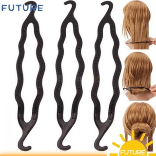 Future Fashion Hair Twist mujeres Bun Maker Styling Clip Magic trenza negro herramienta palo