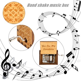 home & living vintage caja de música de madera antigua manivela reloj caja de música decoración del hogar (5)