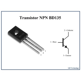 2 piezas Transistor BD135 / BD136 45V 3A BD. (6)
