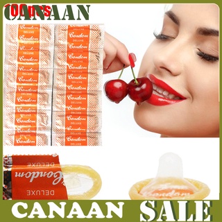 canaan 100Pcs Ultra Thin Latex Condom Oil Filled Ring Delay Ejaculation Sleeves Sex Toy
