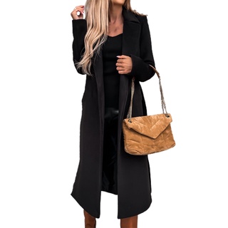 <cod> mujer mujer oversize abrigo color sólido dobladillo dividido dobladillo dividido dobladillo para oficina