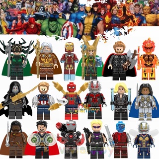 En STOCK iron Man Spiderman Vengadores Doctor Strange Loki Thor Minifigures Lego Bloques De Construcción Juguetes Para Niños